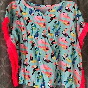 Cat & Jack toucan bird toddler girl swim coverup